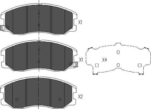 Kavo Parts KBP-1009 - Комплект спирачно феродо, дискови спирачки vvparts.bg