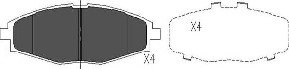 Kavo Parts KBP-1002 - Комплект спирачно феродо, дискови спирачки vvparts.bg