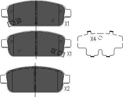 Kavo Parts KBP-1013 - Комплект спирачно феродо, дискови спирачки vvparts.bg