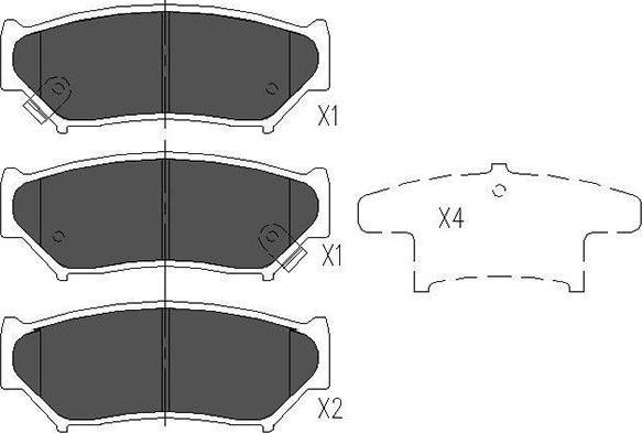 Kavo Parts KBP-8505 - Комплект спирачно феродо, дискови спирачки vvparts.bg