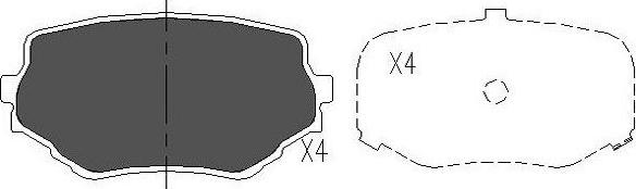 Kavo Parts KBP-8506 - Комплект спирачно феродо, дискови спирачки vvparts.bg