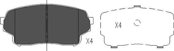 Kavo Parts KBP-8511 - Комплект спирачно феродо, дискови спирачки vvparts.bg