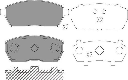 Kavo Parts KBP-8529 - Комплект спирачно феродо, дискови спирачки vvparts.bg