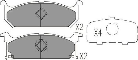 Kavo Parts KBP-8527 - Комплект спирачно феродо, дискови спирачки vvparts.bg