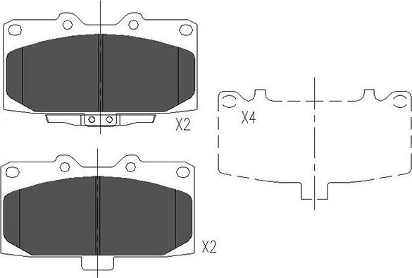Kavo Parts KBP-8003 - Комплект спирачно феродо, дискови спирачки vvparts.bg