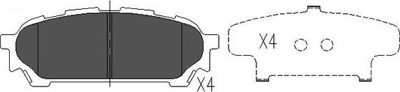 Kavo Parts KBP-8019 - Комплект спирачно феродо, дискови спирачки vvparts.bg