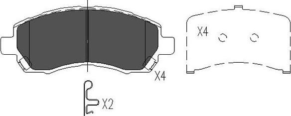 Kavo Parts KBP-8015 - Комплект спирачно феродо, дискови спирачки vvparts.bg