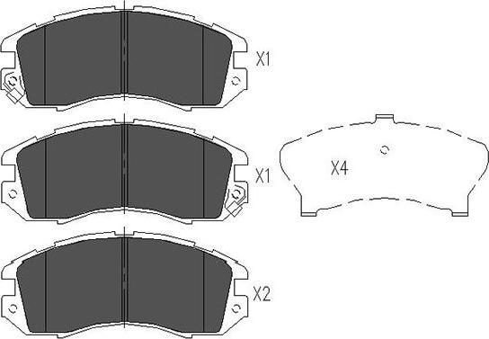 Kavo Parts KBP-8010 - Комплект спирачно феродо, дискови спирачки vvparts.bg