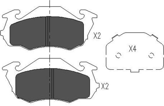 Kavo Parts KBP-8017 - Комплект спирачно феродо, дискови спирачки vvparts.bg