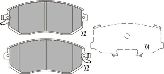 Kavo Parts KBP-8025 - Комплект спирачно феродо, дискови спирачки vvparts.bg