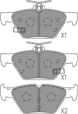 Kavo Parts KBP-8028 - Комплект спирачно феродо, дискови спирачки vvparts.bg