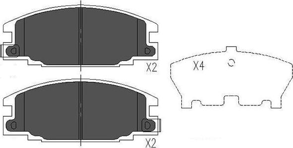 Kavo Parts KBP-3503 - Комплект спирачно феродо, дискови спирачки vvparts.bg