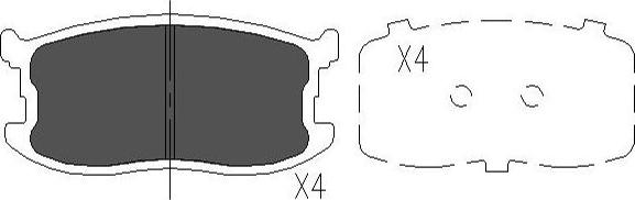 Kavo Parts KBP-3507 - Комплект спирачно феродо, дискови спирачки vvparts.bg