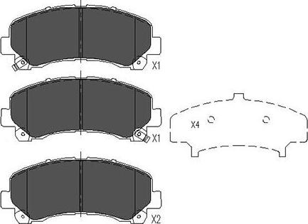 Kavo Parts KBP-3515 - Комплект спирачно феродо, дискови спирачки vvparts.bg