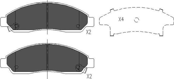 Kavo Parts KBP-3513 - Комплект спирачно феродо, дискови спирачки vvparts.bg