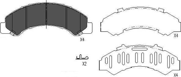 Kavo Parts KBP-3512 - Комплект спирачно феродо, дискови спирачки vvparts.bg