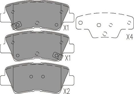 Kavo Parts KBP-3045 - Комплект спирачно феродо, дискови спирачки vvparts.bg