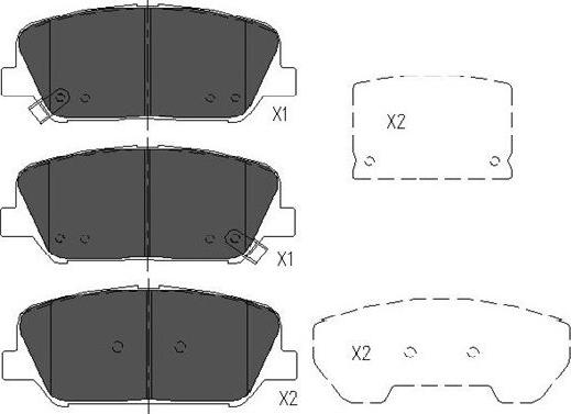 Kavo Parts KBP-3042 - Комплект спирачно феродо, дискови спирачки vvparts.bg