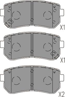 Kavo Parts KBP-3059 - Комплект спирачно феродо, дискови спирачки vvparts.bg