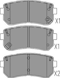 Kavo Parts KBP-3054 - Комплект спирачно феродо, дискови спирачки vvparts.bg