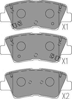 Kavo Parts KBP-3053 - Комплект спирачно феродо, дискови спирачки vvparts.bg