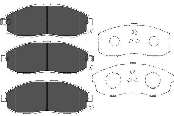 Kavo Parts KBP-3003 - Комплект спирачно феродо, дискови спирачки vvparts.bg