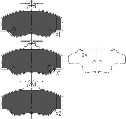 Kavo Parts KBP-3002 - Комплект спирачно феродо, дискови спирачки vvparts.bg