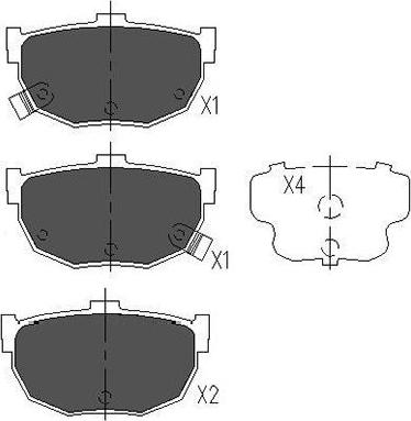 Kavo Parts KBP-3007 - Комплект спирачно феродо, дискови спирачки vvparts.bg