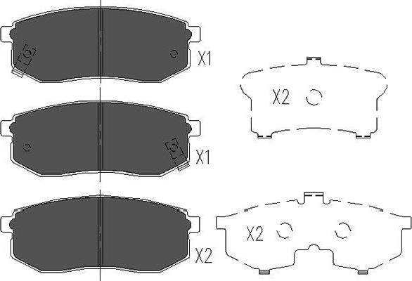 Kavo Parts KBP-3013 - Комплект спирачно феродо, дискови спирачки vvparts.bg