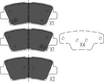 Kavo Parts KBP-3025 - Комплект спирачно феродо, дискови спирачки vvparts.bg