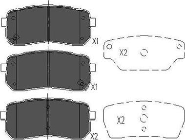 Kavo Parts KBP-3026 - Комплект спирачно феродо, дискови спирачки vvparts.bg