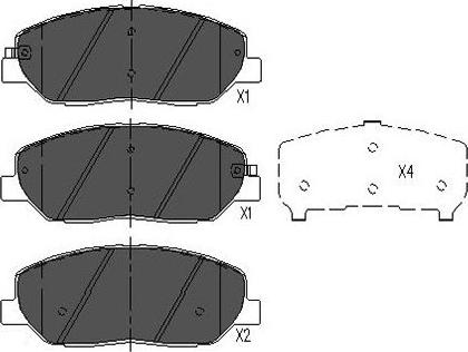 Kavo Parts KBP-3023 - Комплект спирачно феродо, дискови спирачки vvparts.bg