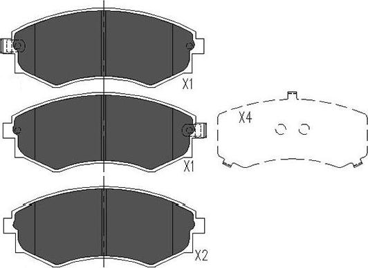 Kavo Parts KBP-3027 - Комплект спирачно феродо, дискови спирачки vvparts.bg