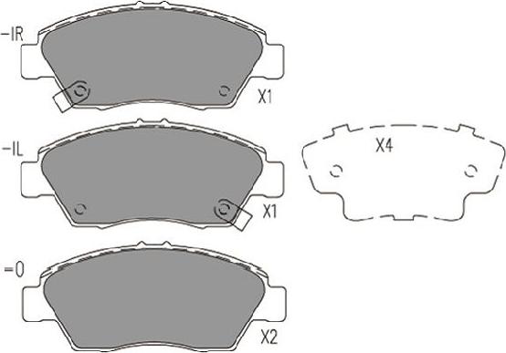 Kavo Parts KBP-2056 - Комплект спирачно феродо, дискови спирачки vvparts.bg