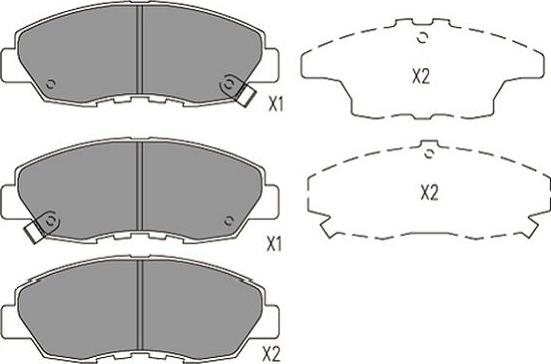 Kavo Parts KBP-2053 - Комплект спирачно феродо, дискови спирачки vvparts.bg