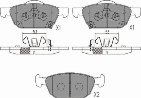 Kavo Parts KBP-2067 - Комплект спирачно феродо, дискови спирачки vvparts.bg