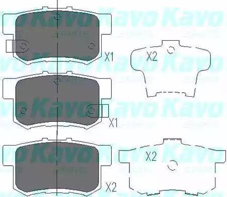Kavo Parts KBP-2009 - Комплект спирачно феродо, дискови спирачки vvparts.bg