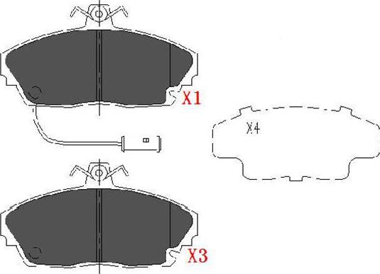 Kavo Parts KBP-2019 - Комплект спирачно феродо, дискови спирачки vvparts.bg