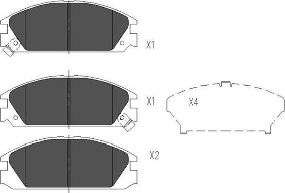 Kavo Parts KBP-2020 - Комплект спирачно феродо, дискови спирачки vvparts.bg