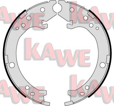 Kawe 09410 - Комплект спирачна челюст, ръчна спирачка vvparts.bg