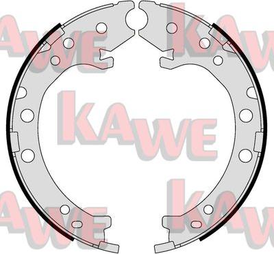 Kawe 09420 - Комплект спирачна челюст, ръчна спирачка vvparts.bg