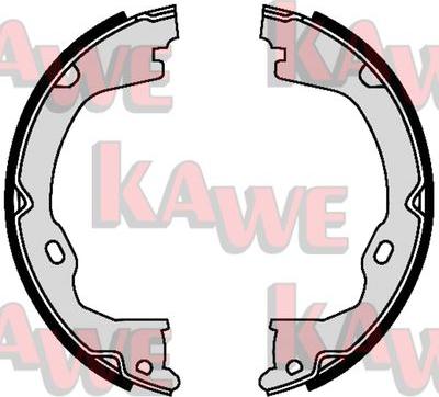 Kawe 09550 - Комплект спирачна челюст, ръчна спирачка vvparts.bg