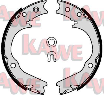 Kawe 09580 - Комплект спирачна челюст, ръчна спирачка vvparts.bg