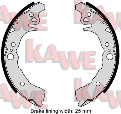 Kawe 09010 - Комплект спирачна челюст vvparts.bg