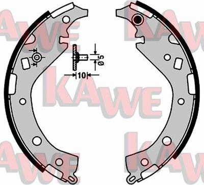 Kawe 09170 - Комплект спирачна челюст vvparts.bg