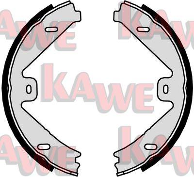 Kawe 09840 - Комплект спирачна челюст, ръчна спирачка vvparts.bg