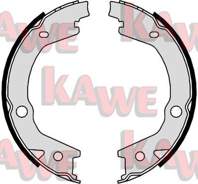 Kawe 09800 - Комплект спирачна челюст, ръчна спирачка vvparts.bg