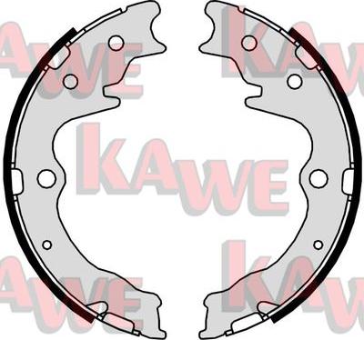 Kawe 09820 - Комплект спирачна челюст, ръчна спирачка vvparts.bg