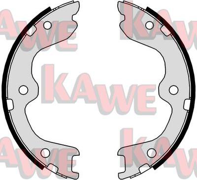 Kawe 09740 - Комплект спирачна челюст, ръчна спирачка vvparts.bg