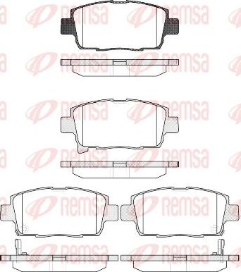 Kawe 0971 42 - Комплект спирачно феродо, дискови спирачки vvparts.bg